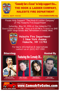 Long Island Comedy Fundraiser for Halesite Fire Department in Huntington NY