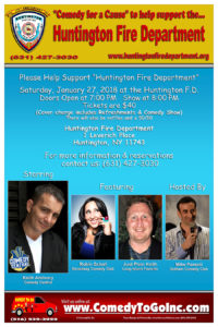 Long Island Comedy Fundraiser for Huntington Fire Department in Huntington NY