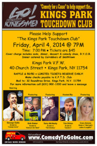 Long Island Comedy Fundraisers at VFW for Kings Park Touchdown Club in Kings Park NY