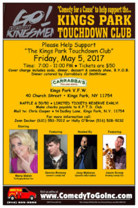 Long Island Comedy Fundraisers at VFW for Kings Park Touchdown Club in Kings Park NY