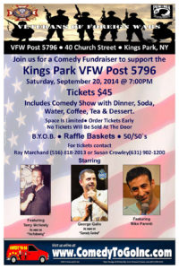 Long Island Comedy Fundraisers at VFW in Kings Park NY