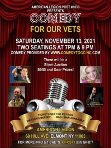 Long Island Comedy Fundraisers at American Legion in Elmont NY
